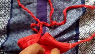 He cums in his sister-in-law's panties during their secret encounter.