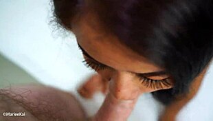 Thai girlfriend bends over for a messy creampie in raw POV action. Her friend watches closely.