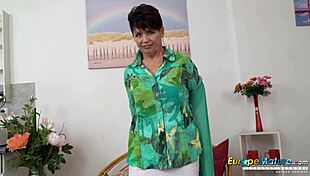 europemature milf does sensual striptease and toys herself