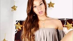 Tranny bombshell being naughty on cam with big cock