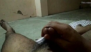 Sensual handjob leading to intense cumshot