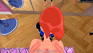 Gwen Tennyson enjoys intimate moments in front of the mirror with full POV in Ben 10 fantasy.
