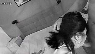 Damn! Insane cuckold session with cum cleanup action