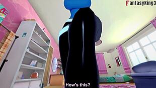 Gwen Tennyson enjoys intimate moments in front of the mirror with full POV in Ben 10 fantasy.