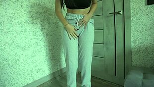 petite teen desperation pee in homemade kinky fun