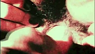 vintage interracial threesome unveils a hairy retro fantasy