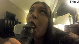 Sexy white girl sucks black cock