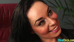 Clothed babe titfucks rod