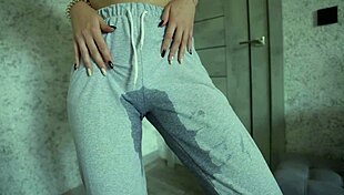 petite teen desperation pee in homemade kinky fun