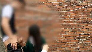 Mexican Teen Sucks Cock Behind School Classrooms In Public