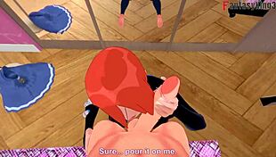 Gwen Tennyson enjoys intimate moments in front of the mirror with full POV in Ben 10 fantasy.