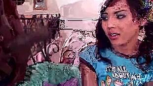 Interracial couple enjoys handjob and blowjob with mature milf