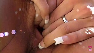 Brunette in Leather Gets Double Penetrated Outdoors