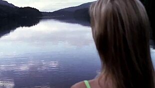 supernatural sexy bikini girl swimming in the pool