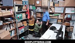 Tiny Asian Brunette Jade Noir Spreads Legs for Punishment in Shop Garage.