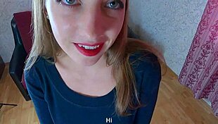 She begs for my cum on her face after an incredible blowjob from sexy Russian Nata Sweet