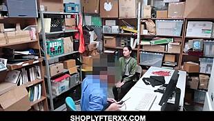 Tiny Asian Brunette Jade Noir Spreads Legs for Punishment in Shop Garage.