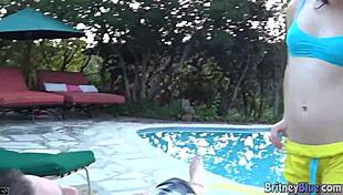 Britney Blue Sucking Hard Cock and Receiving Cumshot