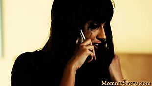 Alluring big-tits stepmom gets oral pleasure from teen