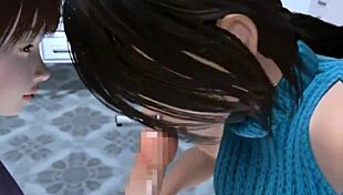 Just chilling with two big-boobed beauties in a wild 3D hentai threesome