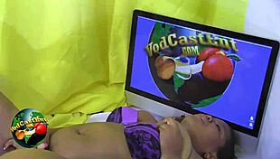 master licks wet pussy with dildo toys in casting scene