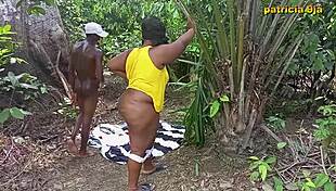 patricia shows her wide wet creampie pussy after outdoor fuck