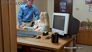 [Voluptuous breasts A stunning mature blonde helps with the headmaster’s desires]