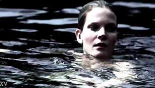 supernatural sexy bikini girl swimming in the pool