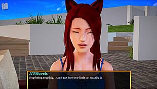 redhead plays family game