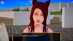 redhead plays family game