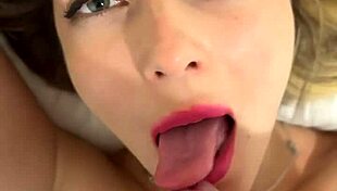 shakin his dick at this beauty girl, teasin till he cums in her mouth