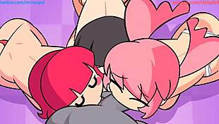 Big Tits Orgy with Cumshot and Lick! Dry Balls Action!