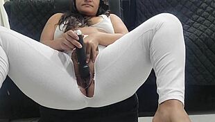 Man, I can’t even describe this latina’s big ass in torn leggings, so hot