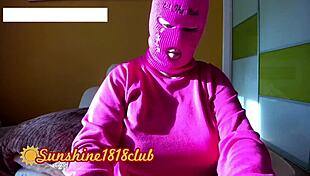 Big Boobs Girl in Ski Mask Boldly Shows on Webcam Live.