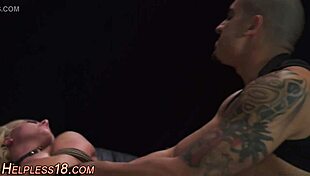 Fetish Teen 18+ Receives Intense Facial in Bondage