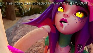 Neeko in a wild orgy with three eager boys tonight