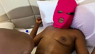 she makes him play a game before fucking her, ebony babe rides in doggystyle