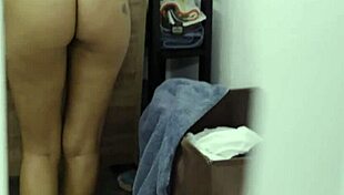 Stepbrother Observes Stepsister While She Undresses