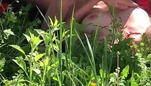 Boss sneaks out to screw young secretary in open air