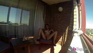 Sara Ray Masturbates with Dildo on Madrid Balcony for Public View
