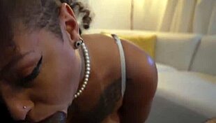 brunette with tattooed ass gives anal and facial