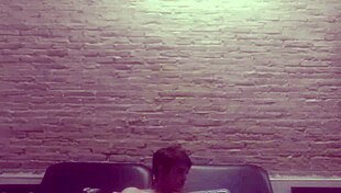 Oh wow, this BDSM masturbation in Platoon's cave is intense!