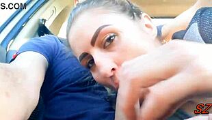 Feeling so emotional while sucking deepthroat outdoor with facial