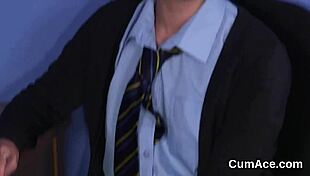 Bombshell swallows all that cum?