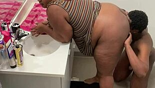 i set up a camera in my bathroom for monster cock creampie