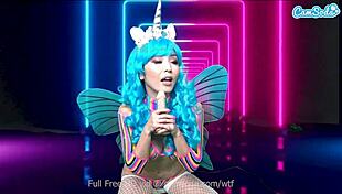 asiatica Marica Hase con grandi tette cavalca sybian fino a orgasmo pazzo