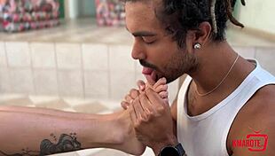 Making My Boy Moan with Sexy Foot Play!