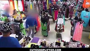 Cute Skinny Teen Caught Shoplifting As Stepdaughter Natalia Nix