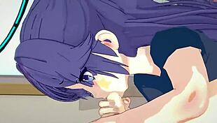 blue archive yuuka thicc thigh hentai