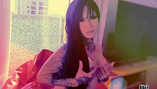 Latina Brunette Crossdresser Overflows With Cum After Deepthroat And 69